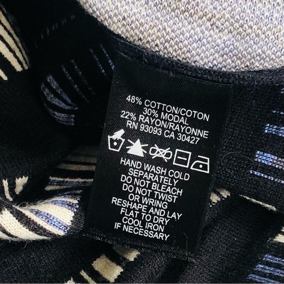 NIC+ZOE Black and Gray Striped Midi Dress NWT - Picture 12 of 15